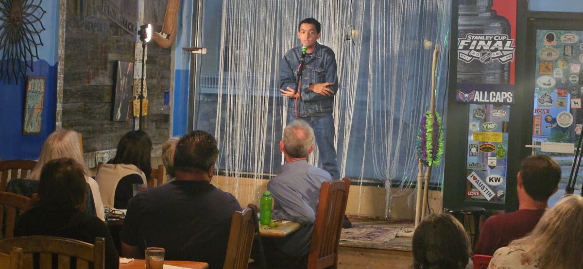 Meet a Retriever—Rishi Nixon, Honors College senior, Parkinson’s researcher, and performing storyteller